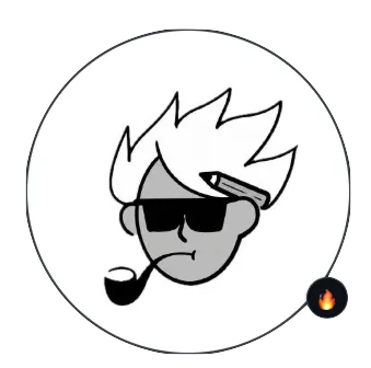 GitHub avatar with sunglasses, a pipe, and a fire badge