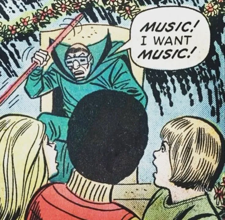 Music, I want music comic panel